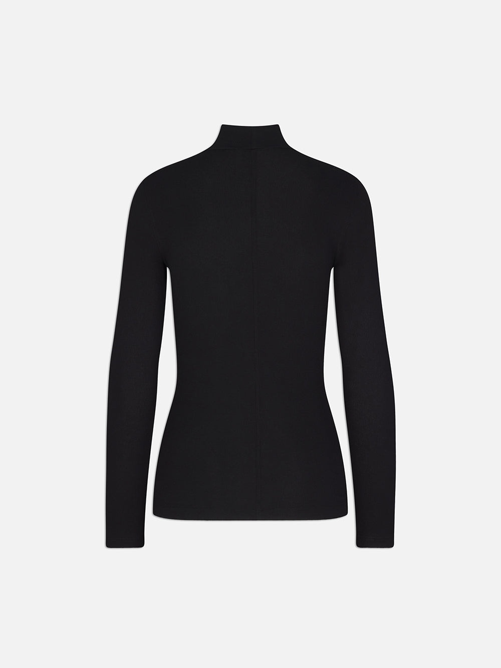Rib Turtleneck in Black - 5