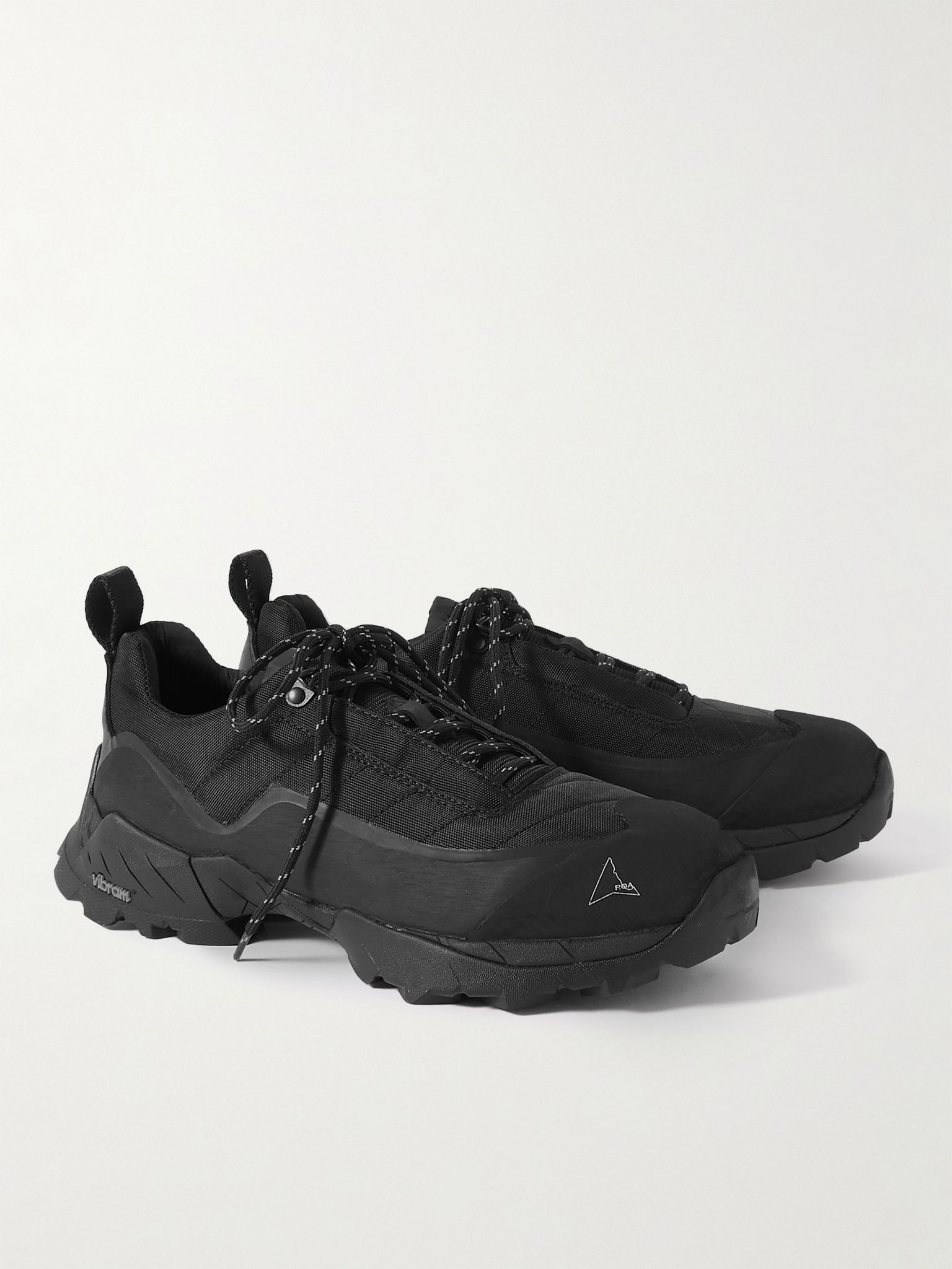Katharina Rubber and Leather-Trimmed Mesh Hiking Sneakers Black - 3