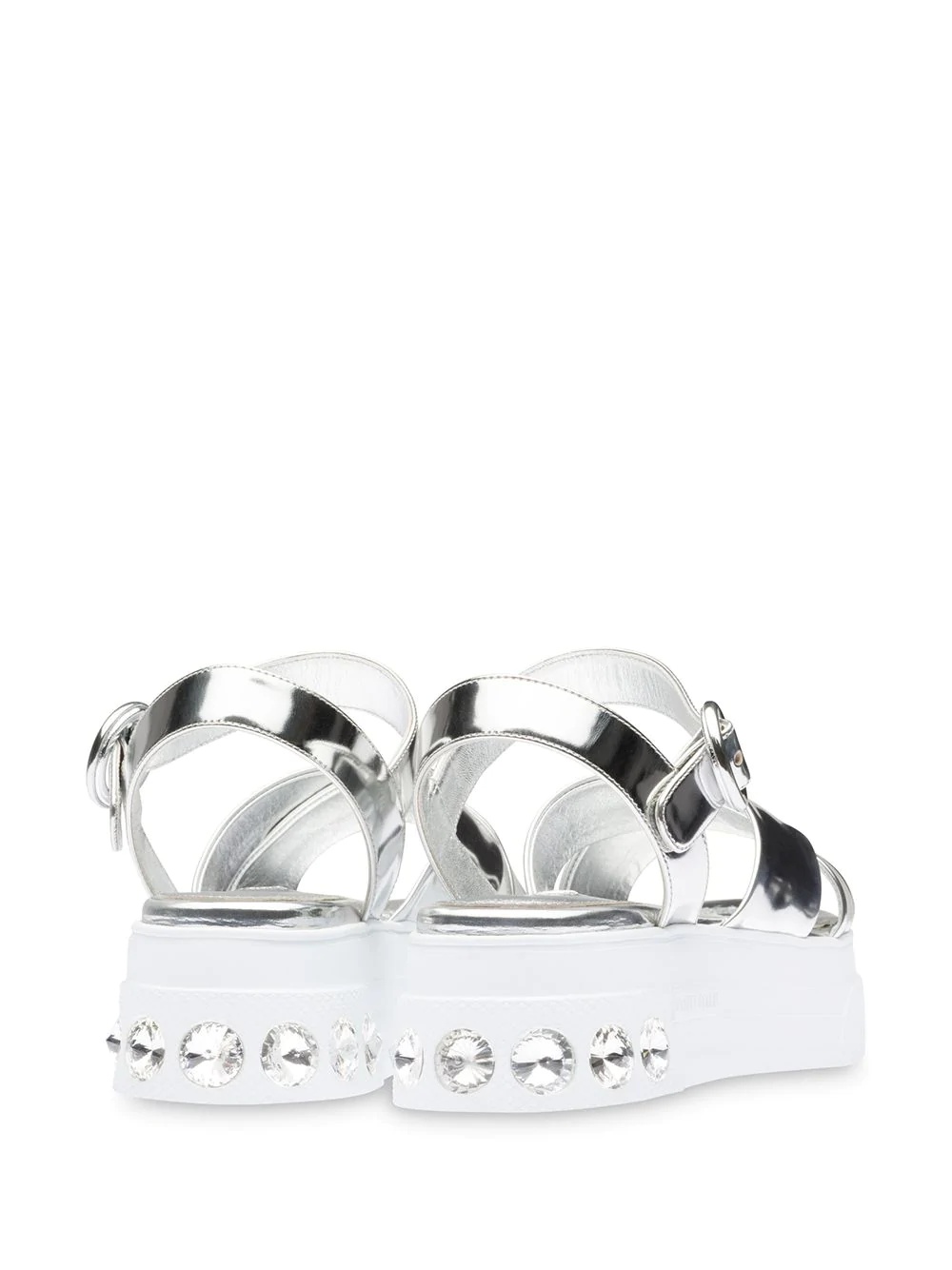 crystal-embellished platform sandals - 3