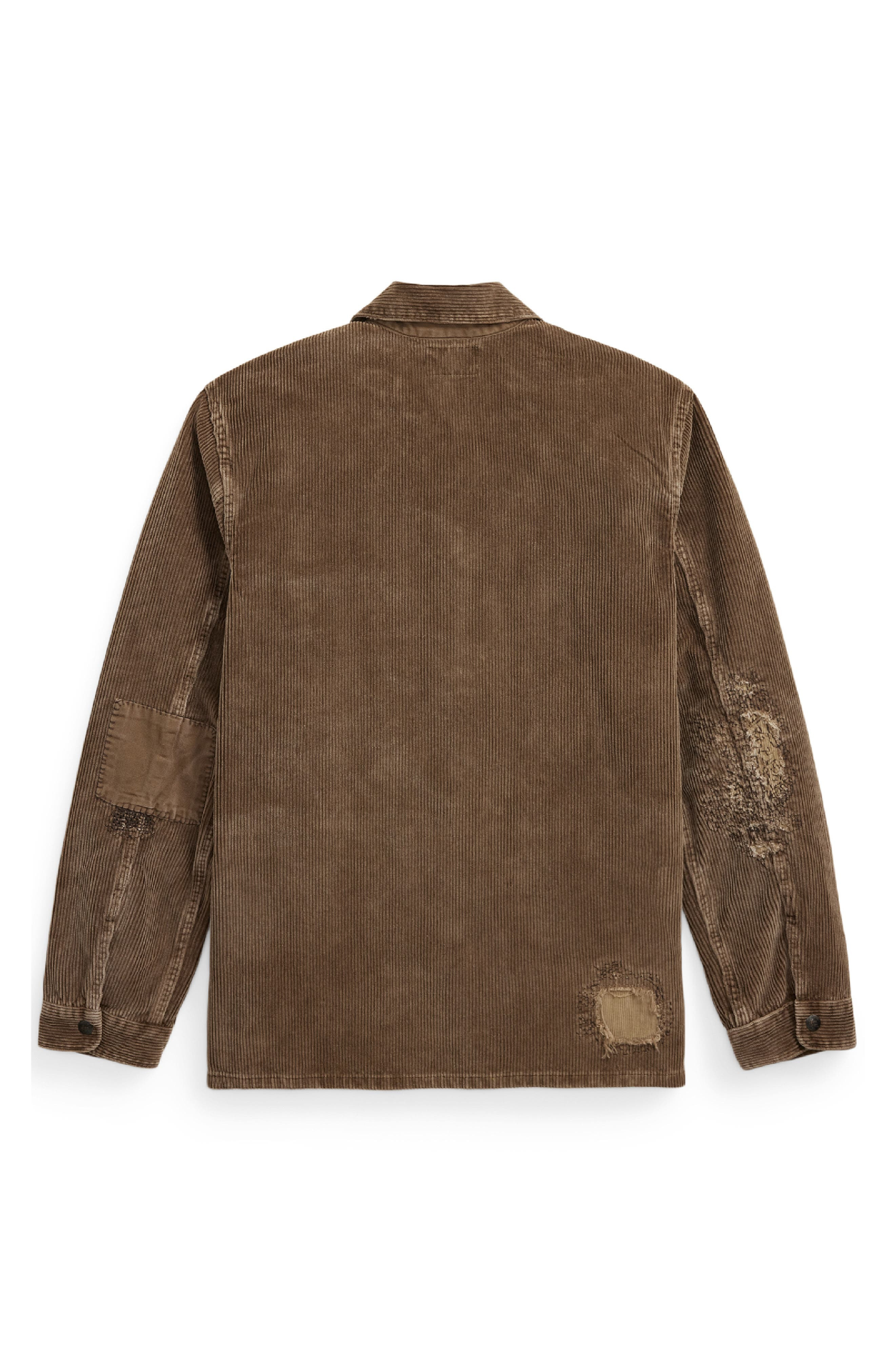 Double RL Rip & Repair Cotton Corduroy Chore Coat in Repaired Brown at Nordstrom - 2