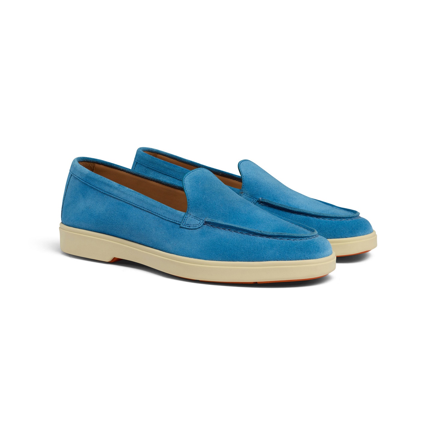 Women's light blue suede loafer - 2