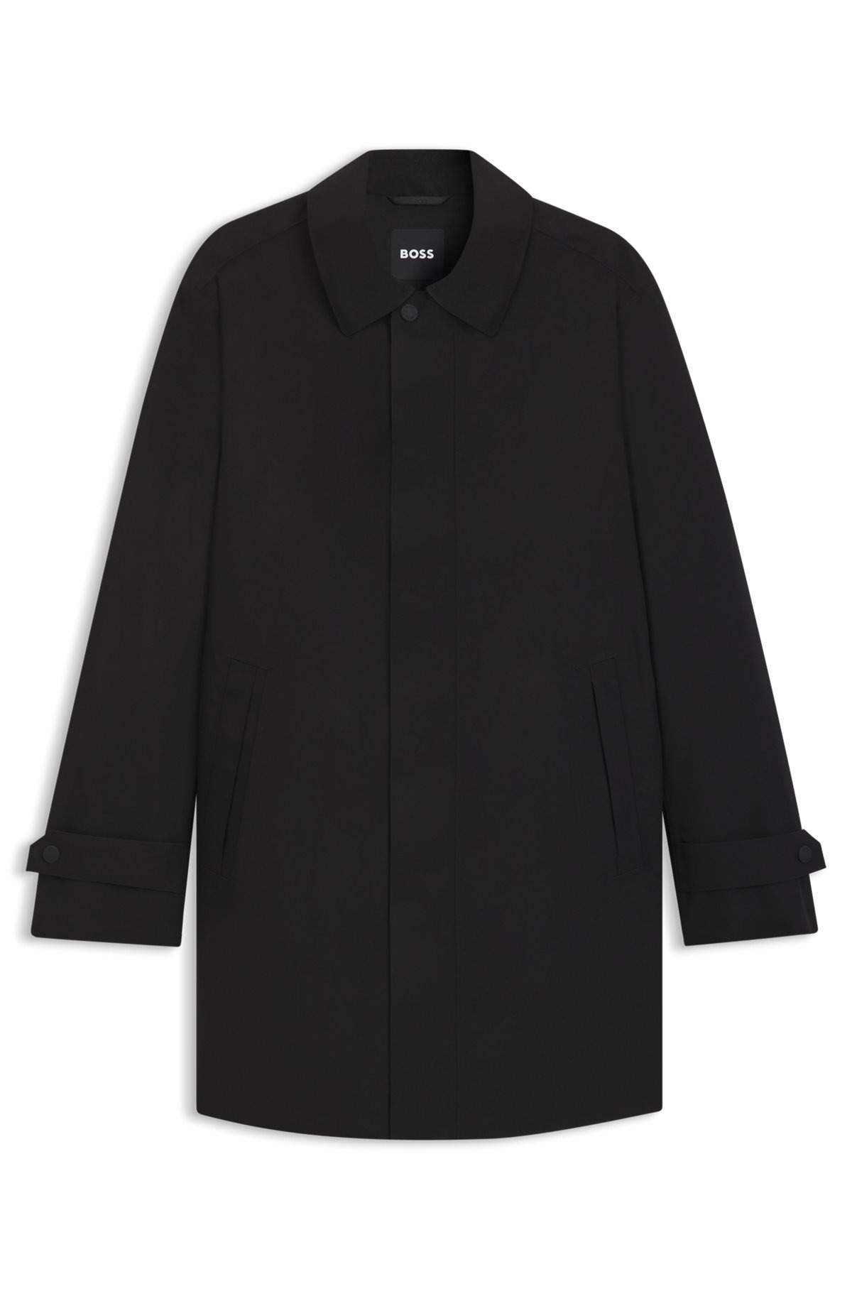 WATER-REPELLENT TAILORED COAT WITH CONCEALED ZIPPER - 1