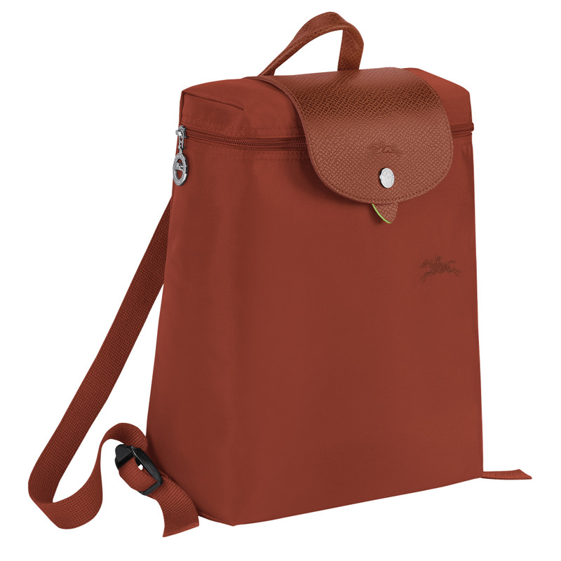 Longchamp Le Pliage Green M Backpack Chestnut - Recycled canvas outlook
