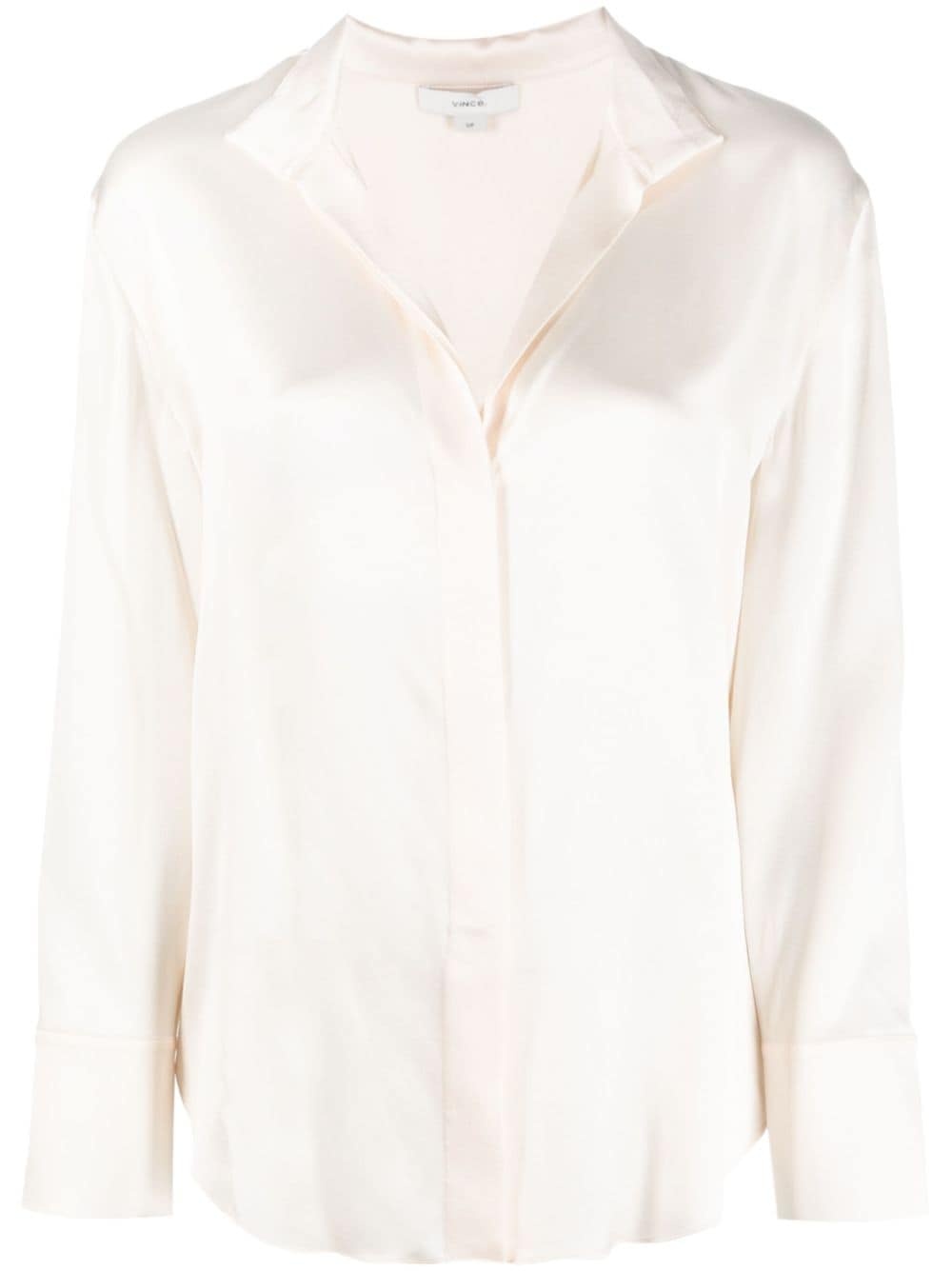 long-sleeved silk shirt - 1