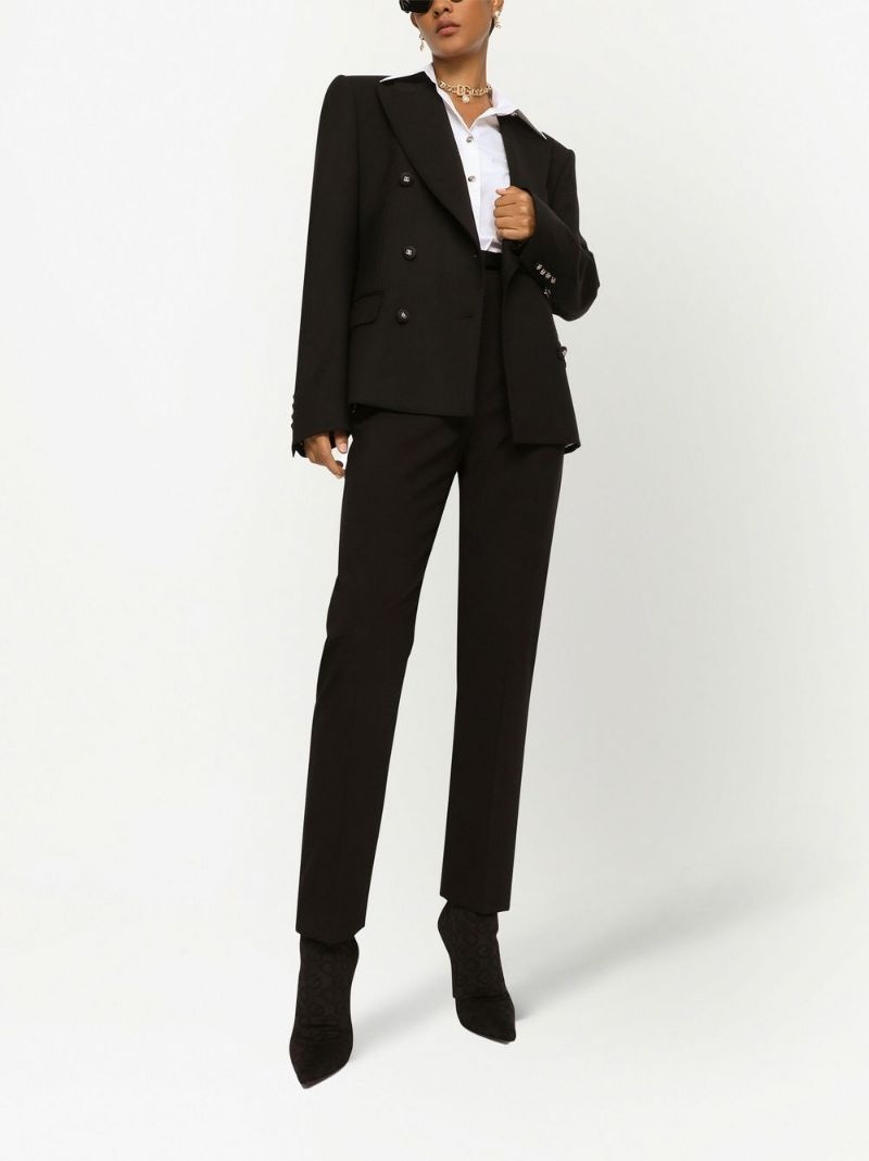 wool-silk tailored trousers - 2