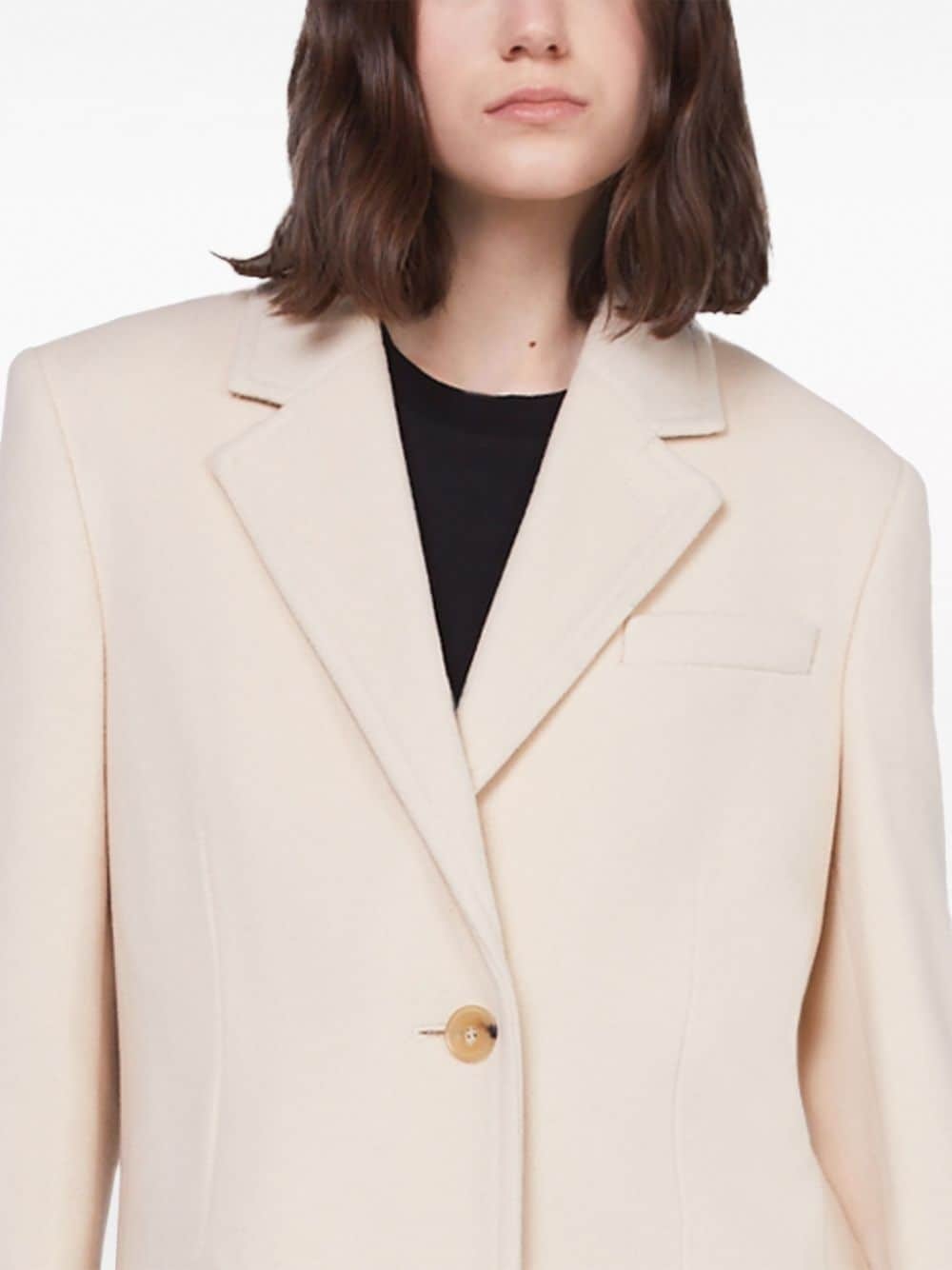 single-breasted wool coat - 4