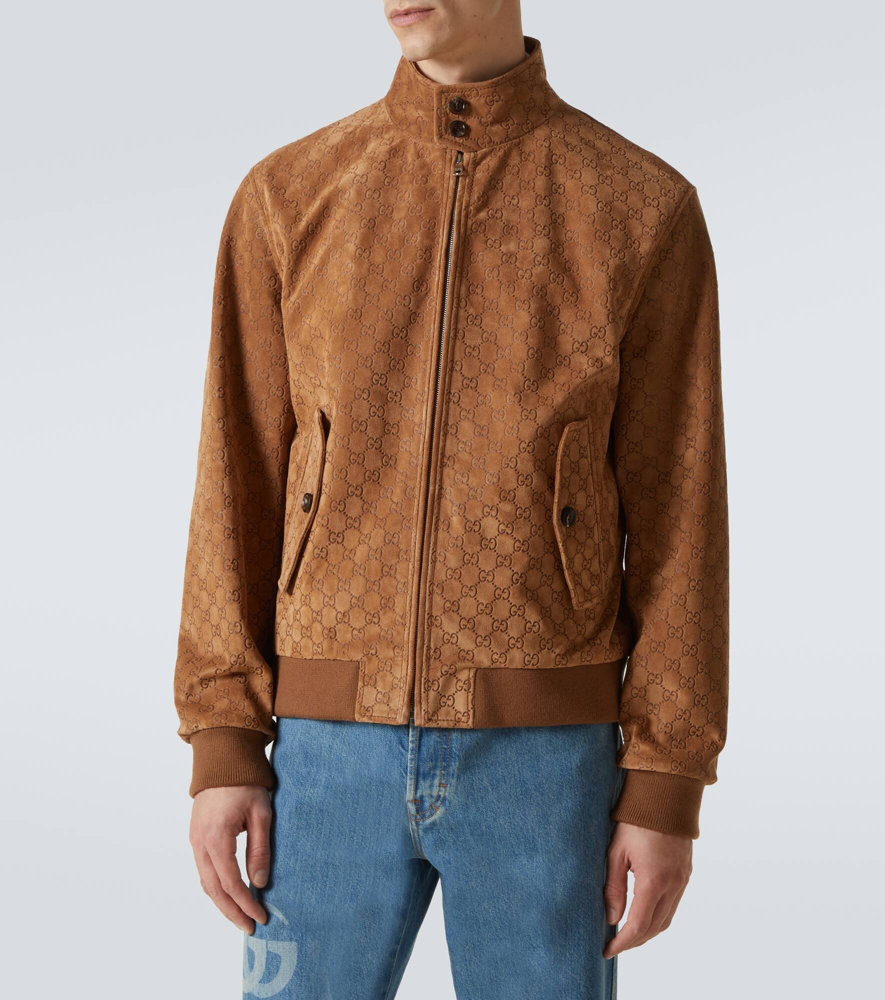 GG suede bomber jacket - 3