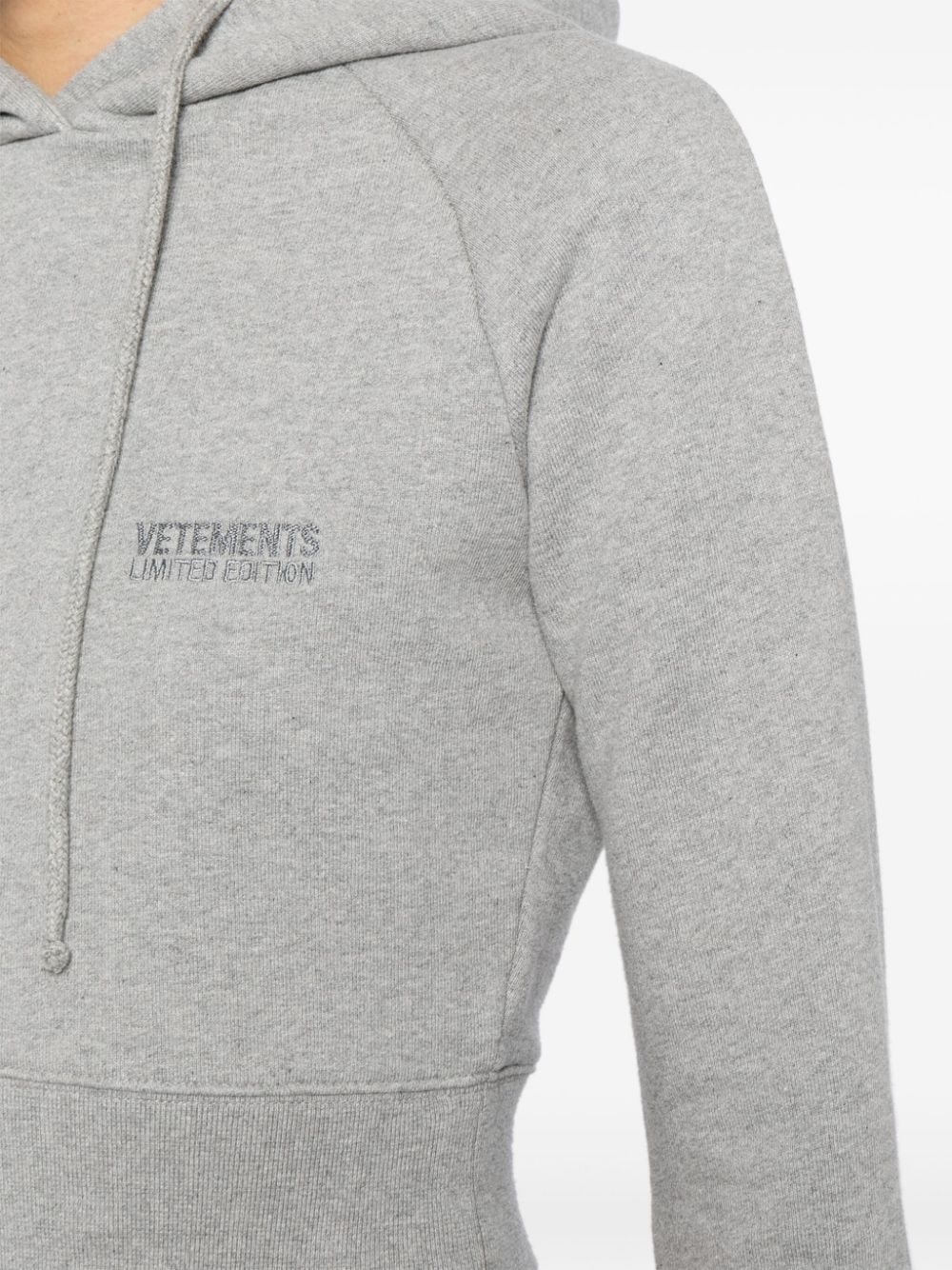 logo-embroidered flared-sleeve hoodie - 5
