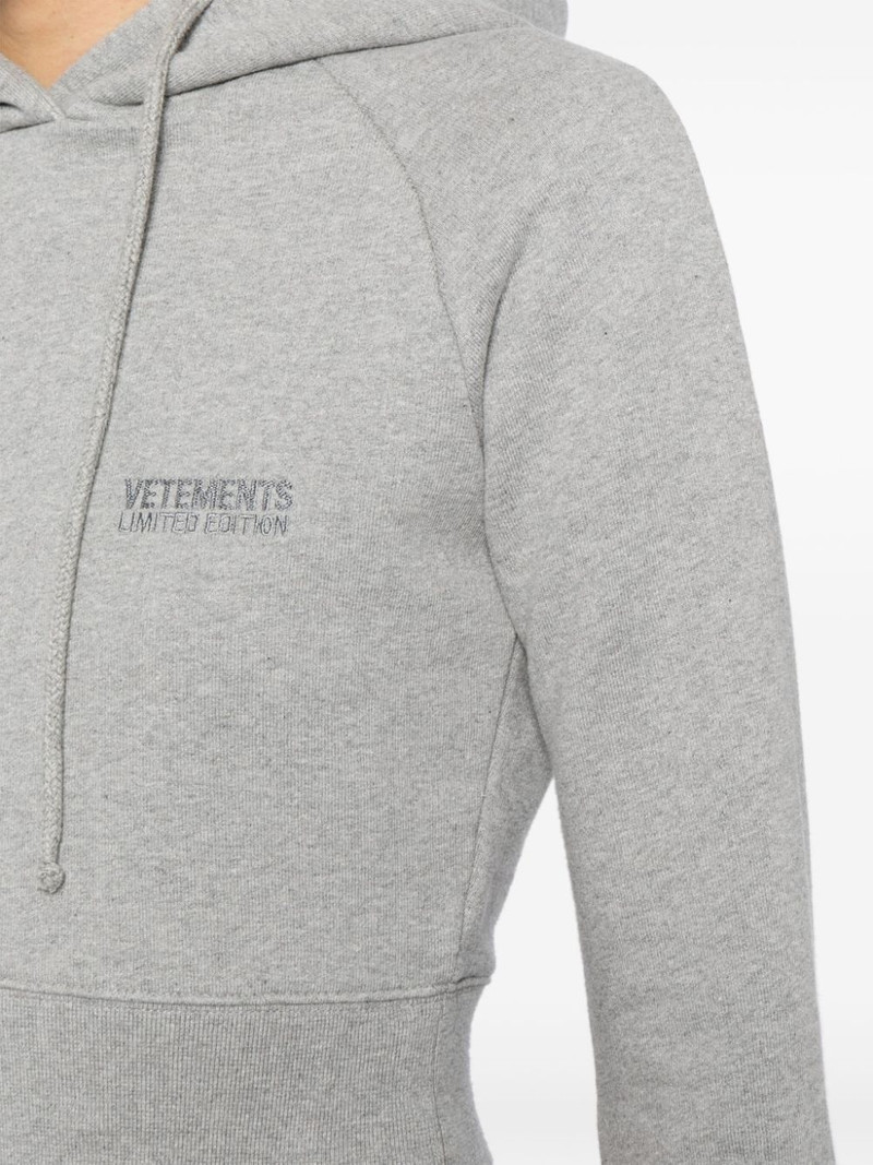 logo-embroidered flared-sleeve hoodie 5