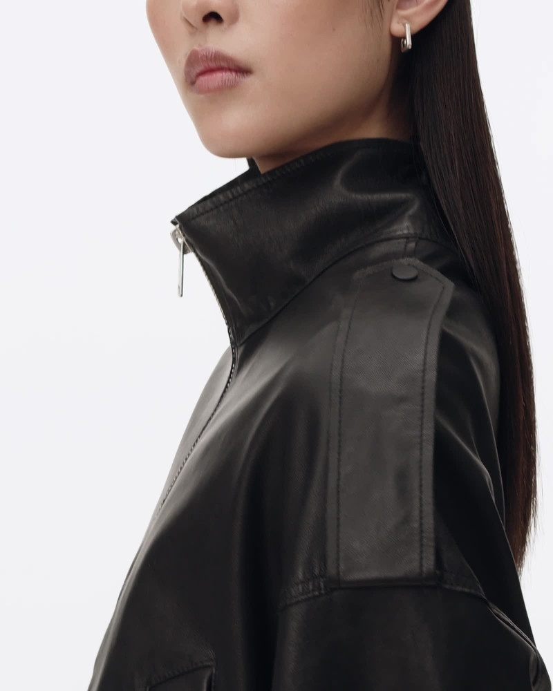 ALLSAINTS LOWDEN LEATHER JACKET outlook