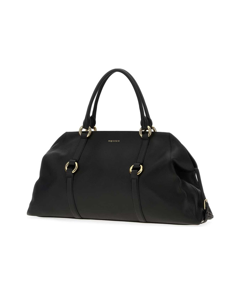 Alexander McQueen Black Leather Farringdon Maxi Handbag outlook
