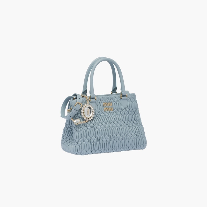 Miu Crystal nappa leather and crystal handbag - 5