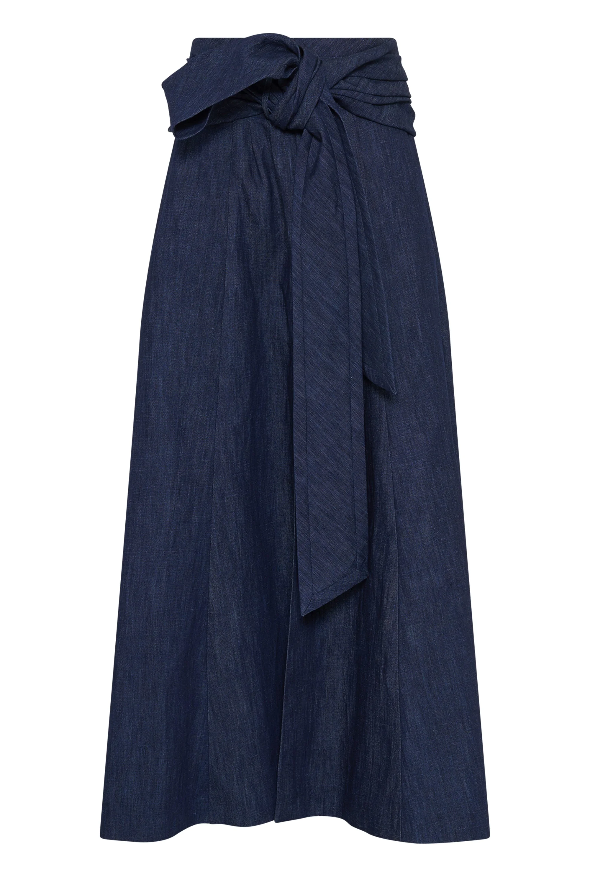 Zivan Knotted Maxi Skirt in Recycled Cotton Denim - 1