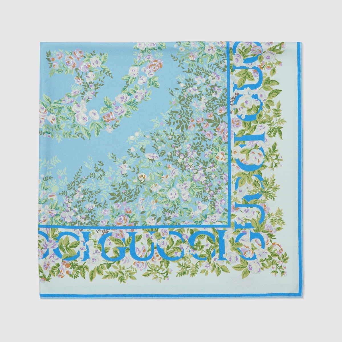 Gucci Interlocking G floral print silk carré - 2