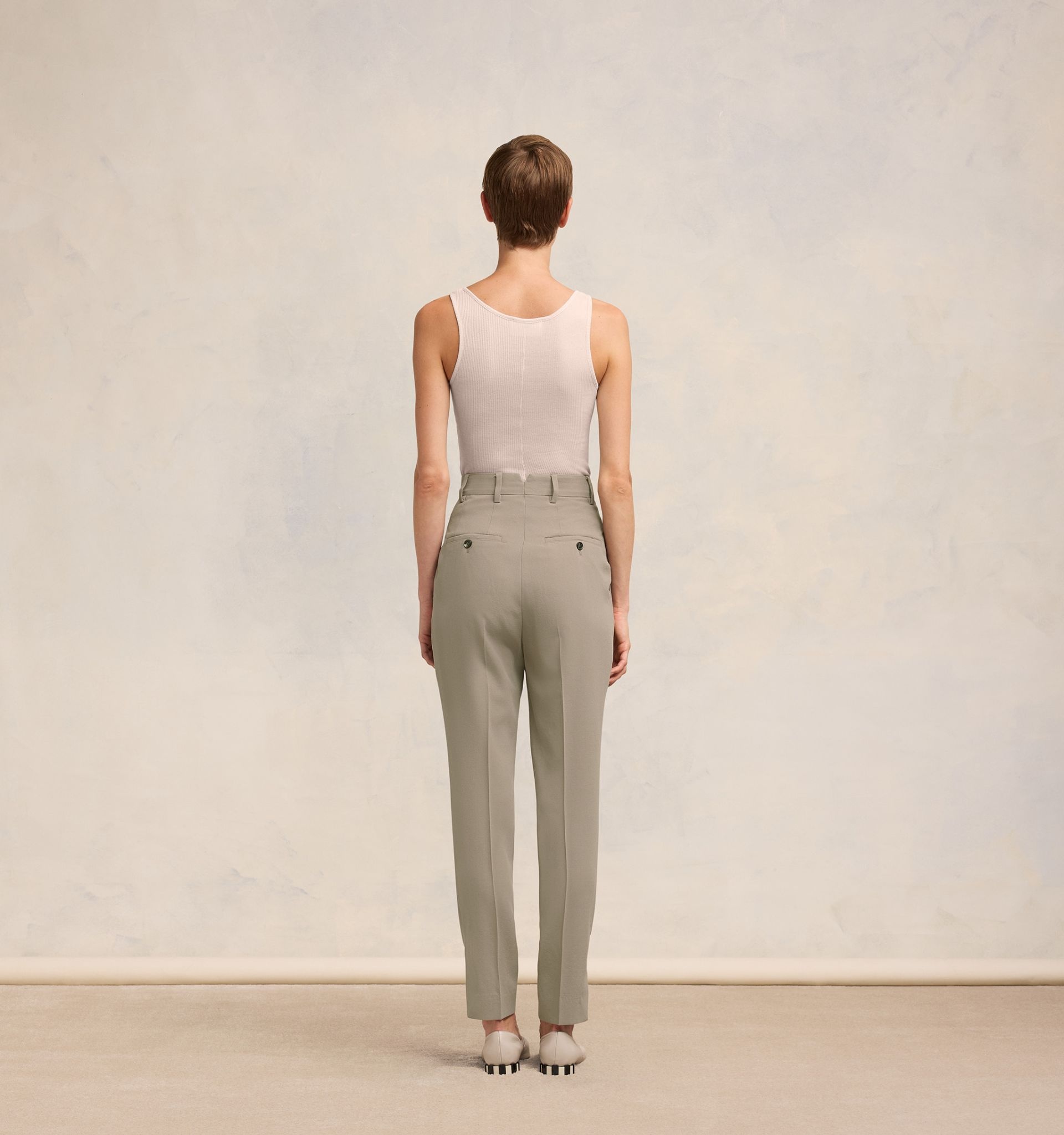 High Waisted Cigarette Trousers - 5