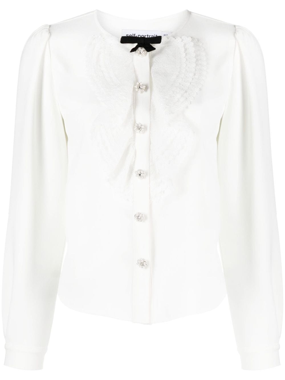 crystal-embellished blouse - 1