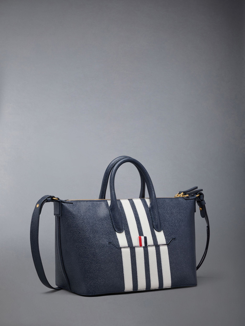 Thom Browne 4-Bar Stripe tote bag outlook