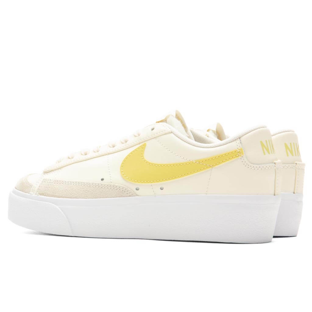 WOMEN'S BLAZER LOW PLATFORM - PALE IVORY/SATURN GOLD/WHITE - 3