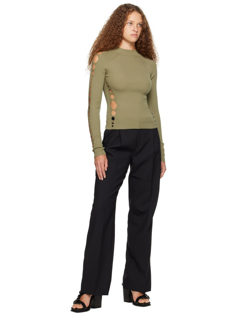 Dion Lee Black Safety Slider Trousers outlook