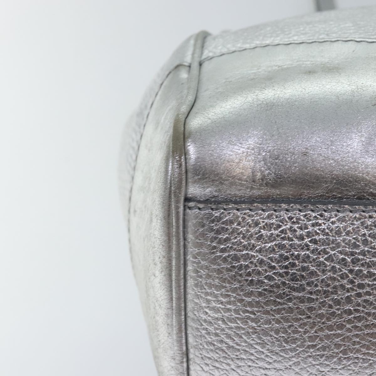 CELINE Tote Bag Leather Silver - 15