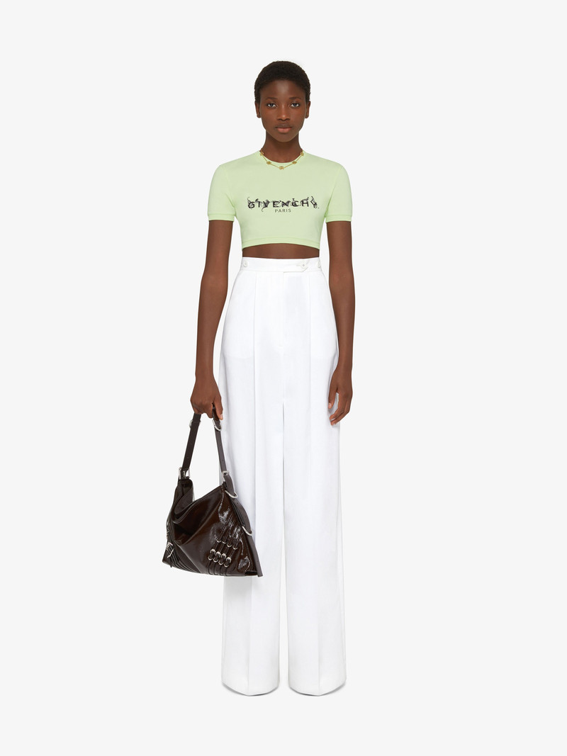 Givenchy GIVENCHY PARIS CROPPED T-SHIRT WITH LEOPARD PRINT outlook