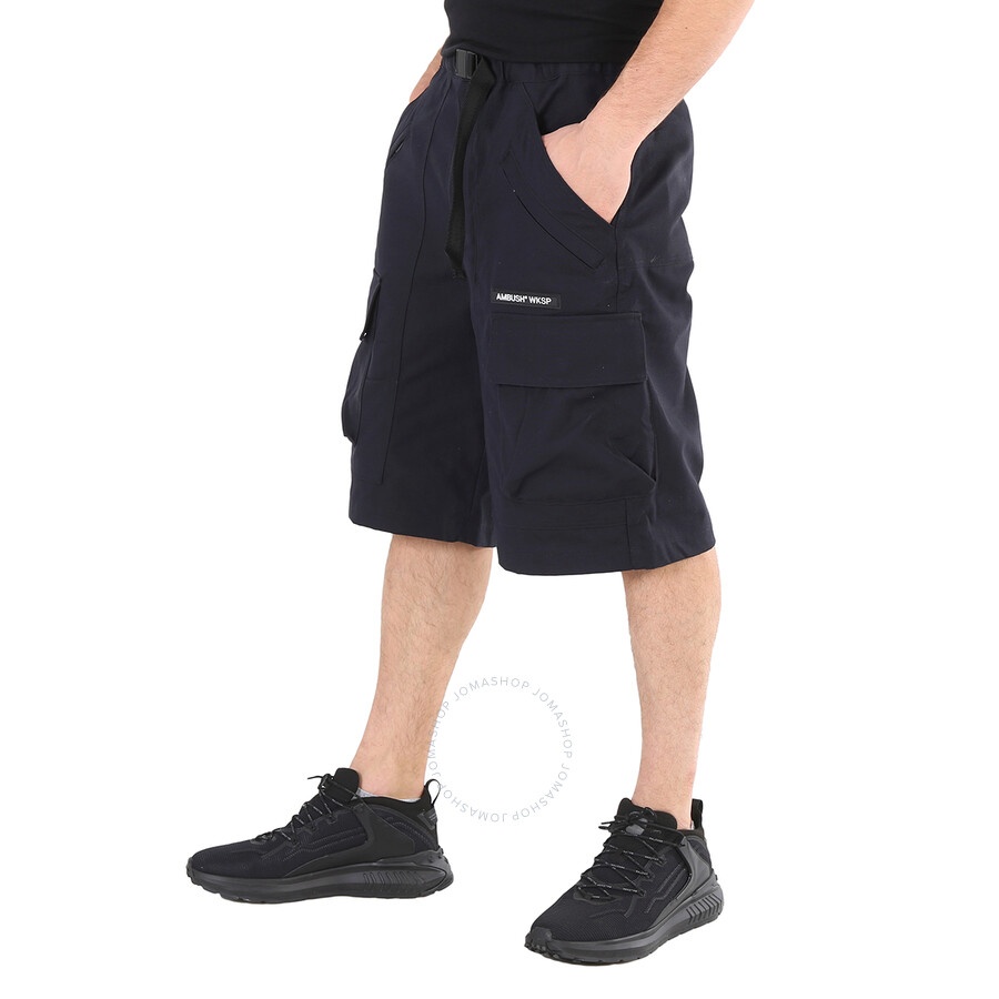 Ambush Men's Black Cotton Cargo Shorts - 5