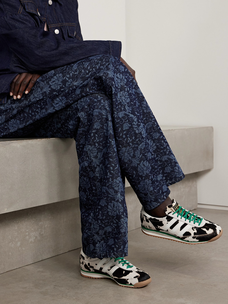 adidas Originals Sl 72 Og Suede And Leather-trimmed Cow-print Calf Hair Sneakers outlook