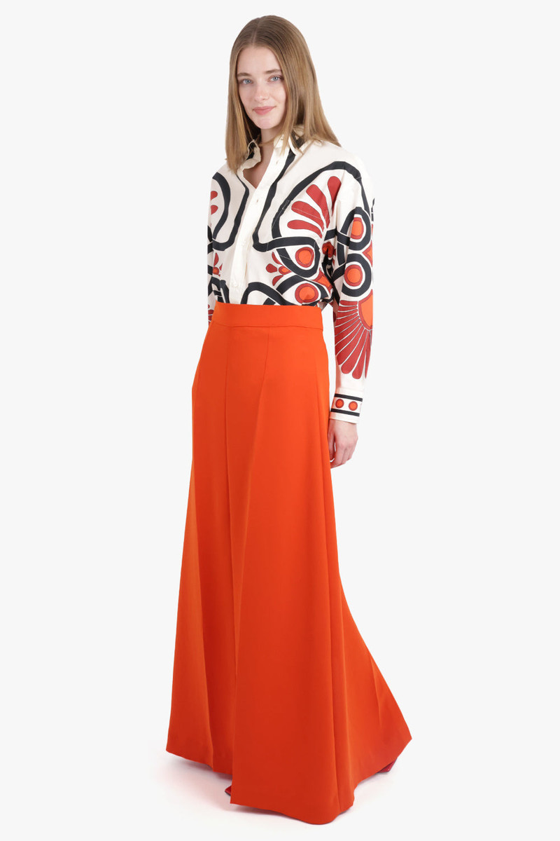 Plan C LONG LINE MAXI SKIRT | LOBSTER ORANGE outlook