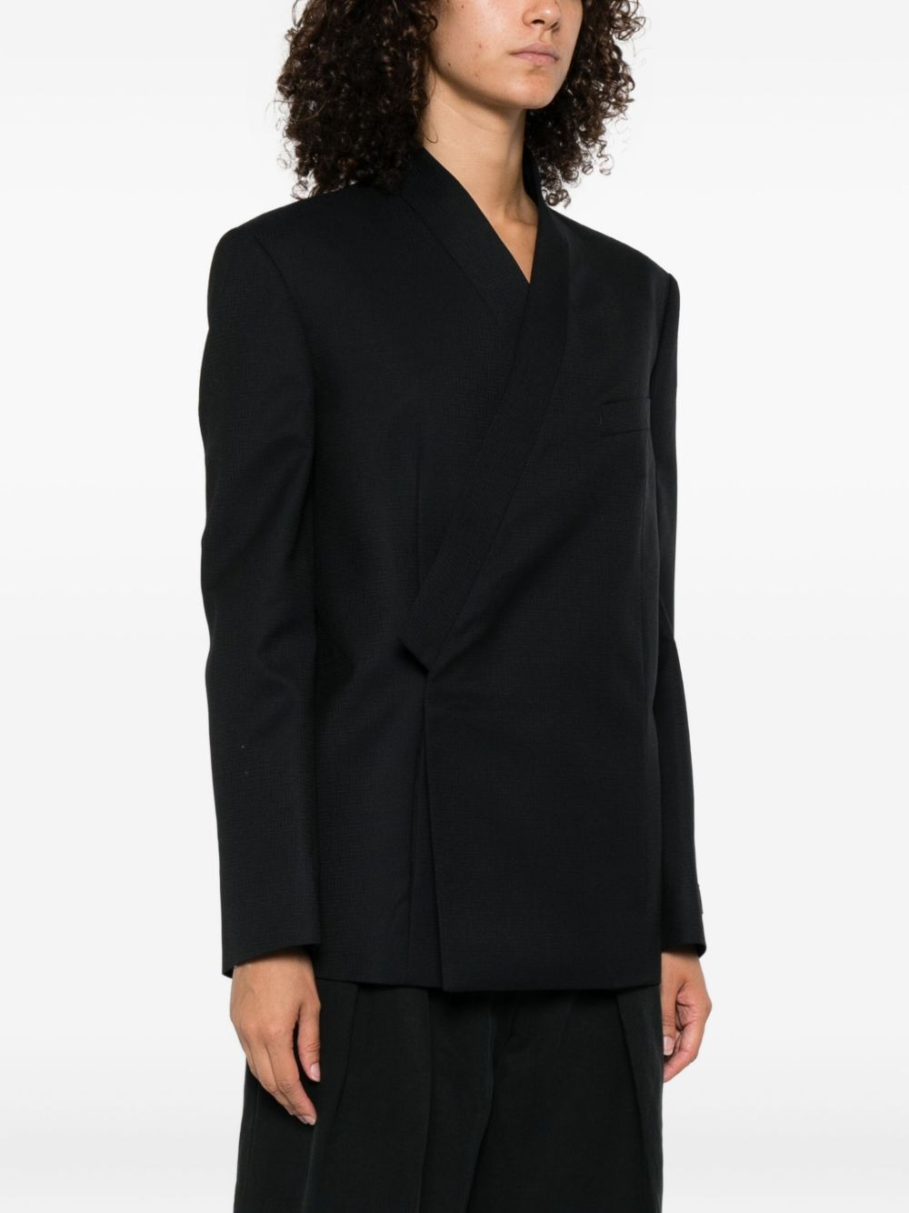 asymmetric wrap jacket - 3