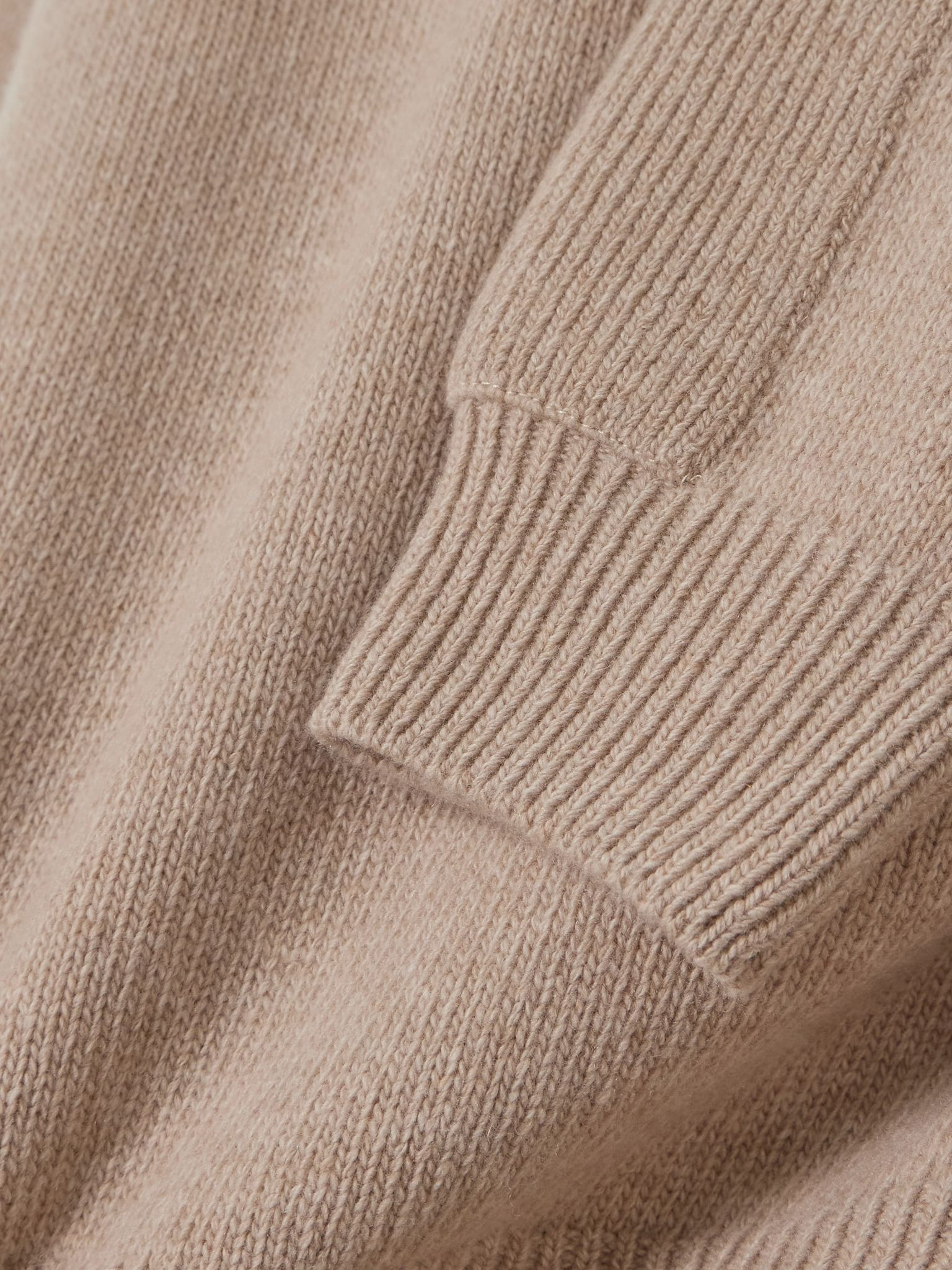Ribbed wool and cashmere-blend sweater Sand - 5