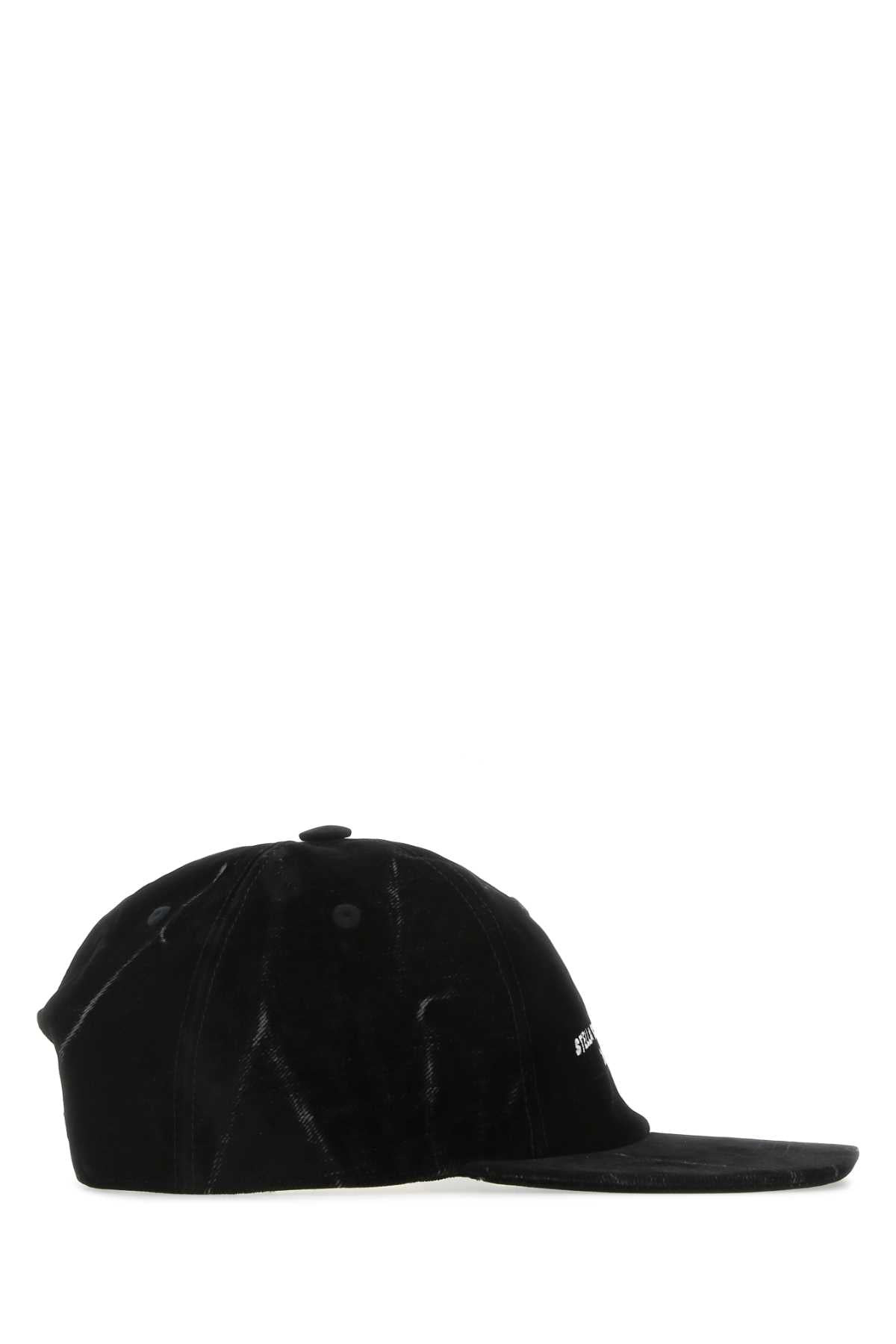 Stella Mccartney Women Black Velvet Baseball Cap - 2