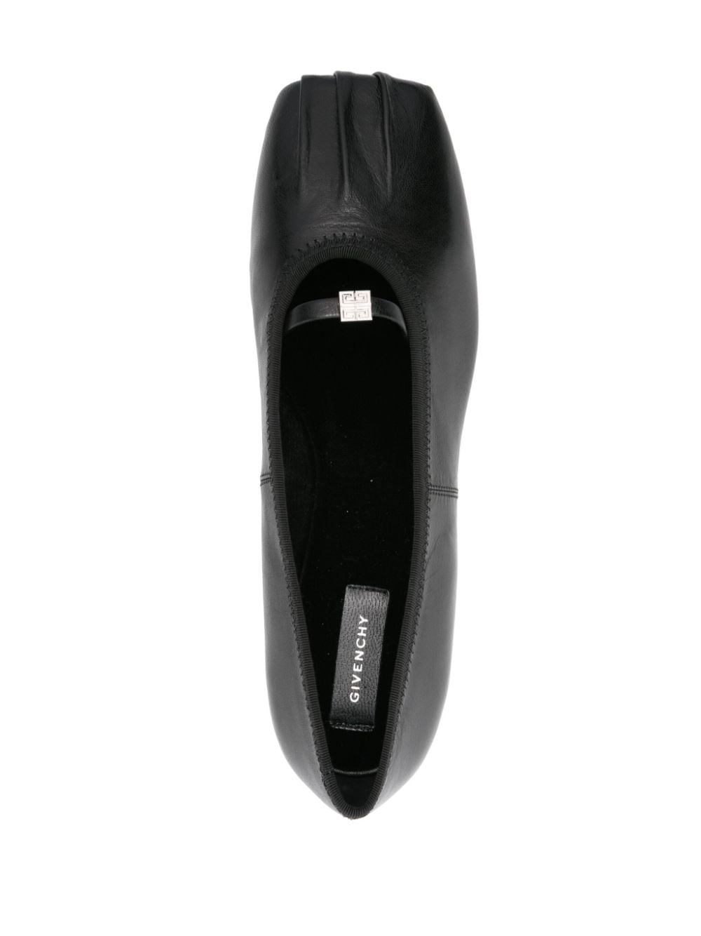 4G-plaque pleated ballerina shoes - 4