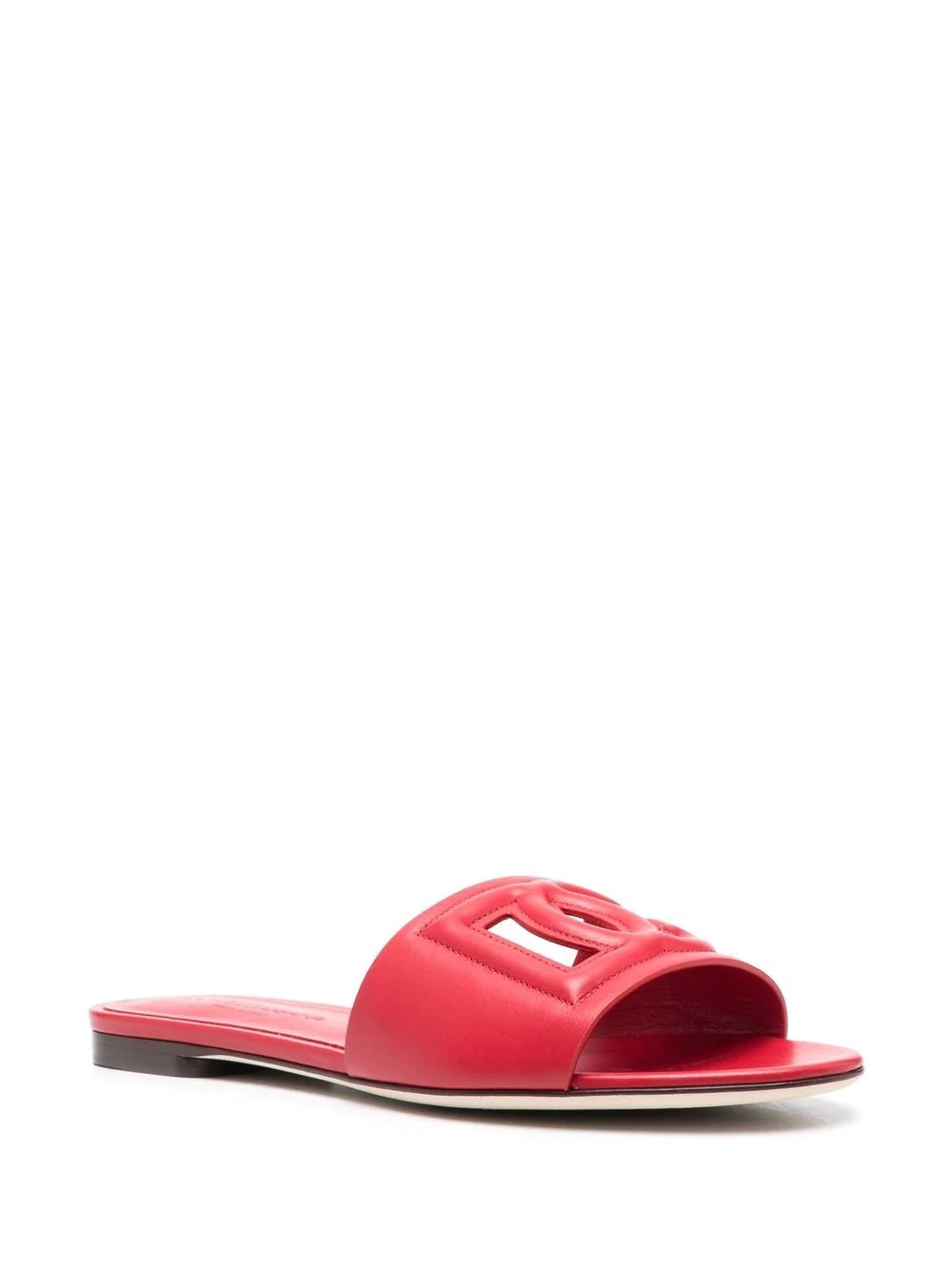 logo-embossed leather sandals - 2
