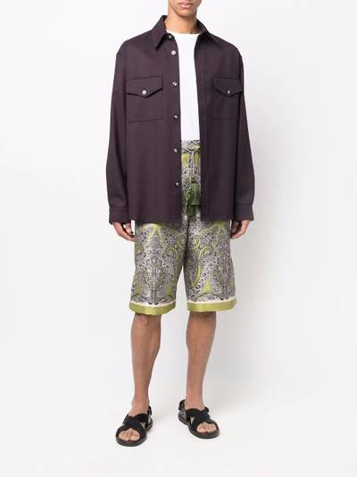 Etro paisley-print silk shorts outlook