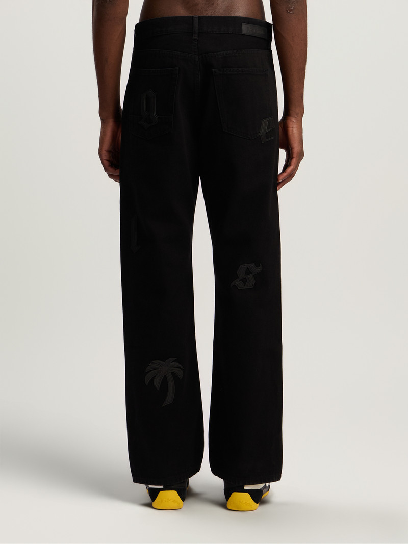 Logo Patch Straight Jeans 5