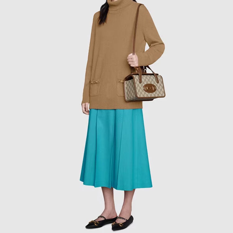 (WMNS) Gucci Canvas Horsebit 1955 Old Flower Logo Single-Shoulder Bag Mini Brown 645453-92TCG-8563 - 3