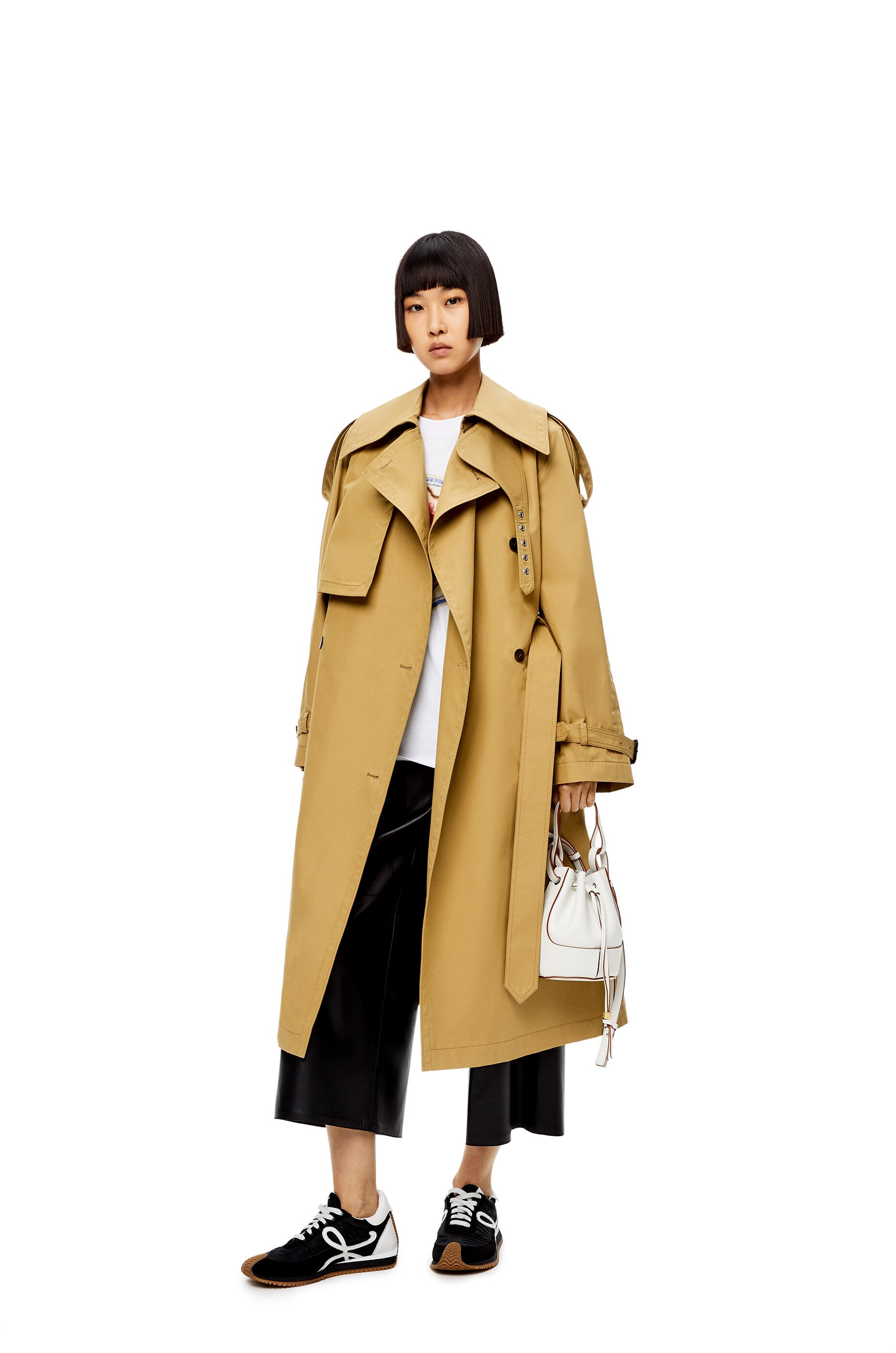 Double breasted trench coat in cotton - 2