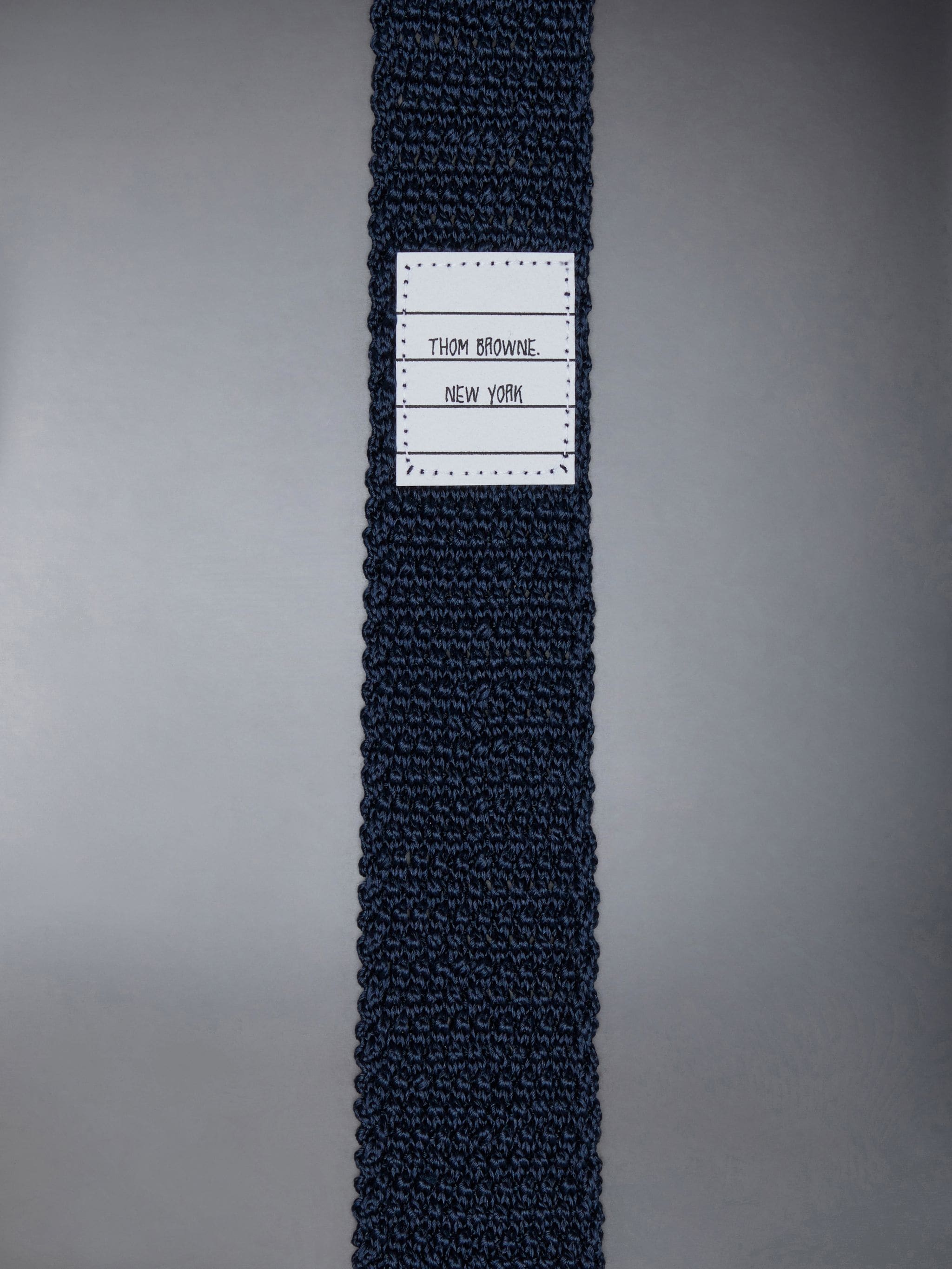 Waffle Stitch Silk Knit 4-Bar Tie - 3