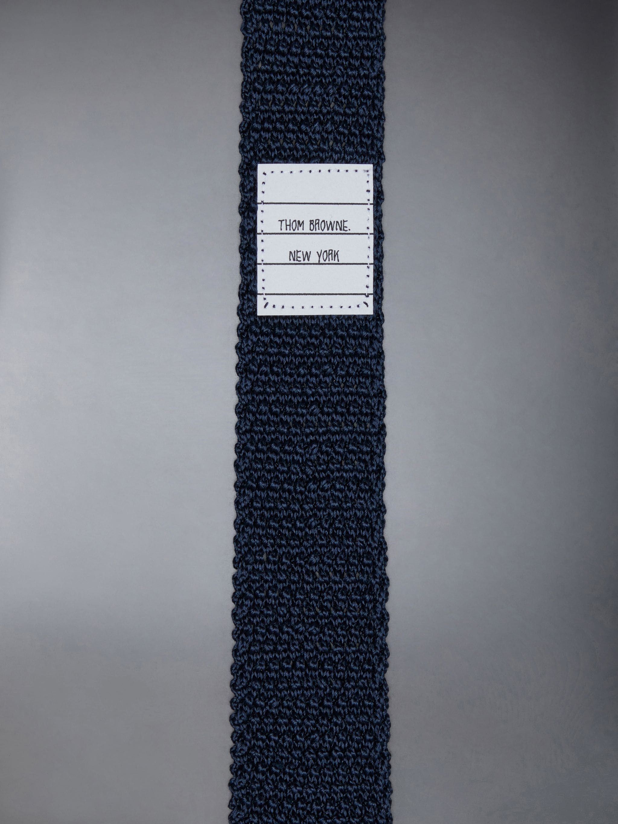Waffle Stitch Silk Knit 4-Bar Tie 3
