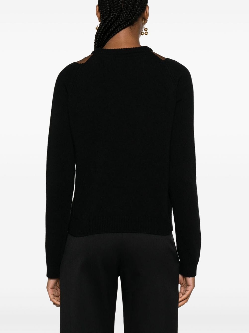 cut-out virgin-wool jumper - 4
