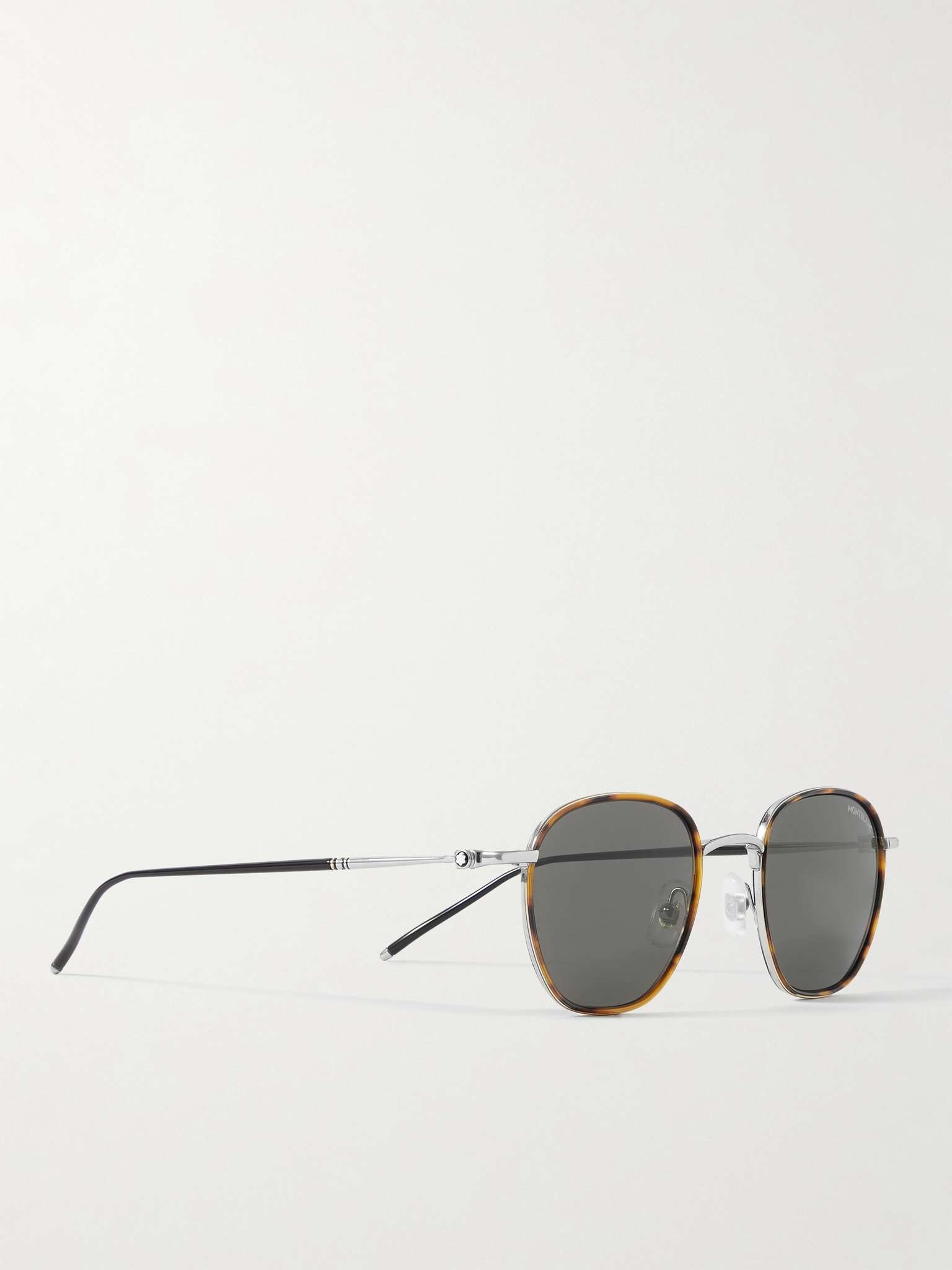 Round-Frame Tortoiseshell Acetate and Silver-Tone Sunglasses - 3