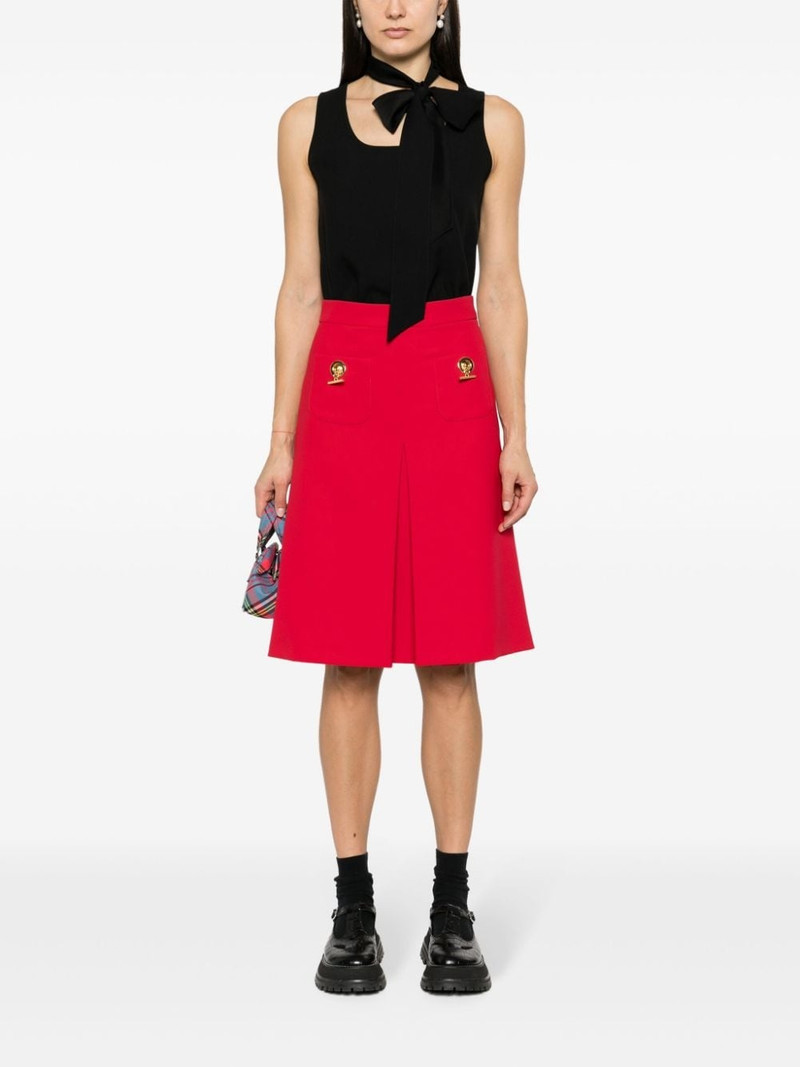 Moschino bow-detail sleeveless blouse outlook