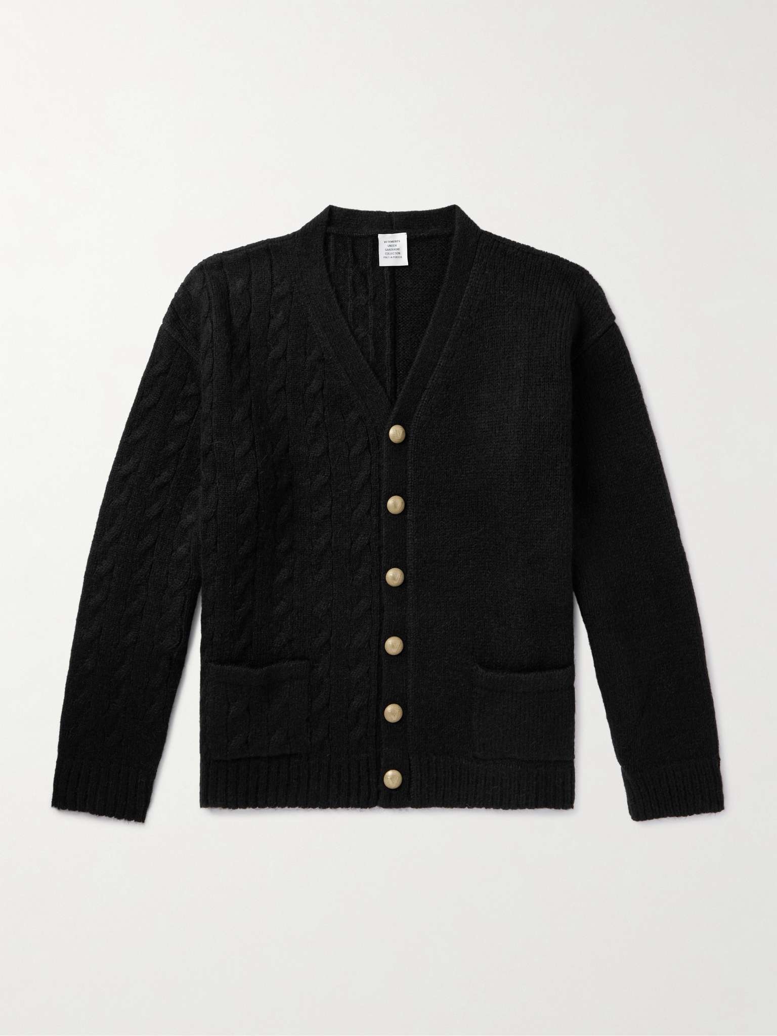 Oversized Cable-Knit and Ribbed Alpaca-Blend Cardigan - 1