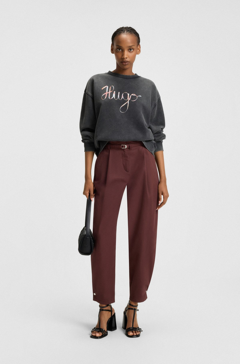 HUGO COTTON-TERRY SWEATSHIRT WITH CREATIVE ARTWORK outlook