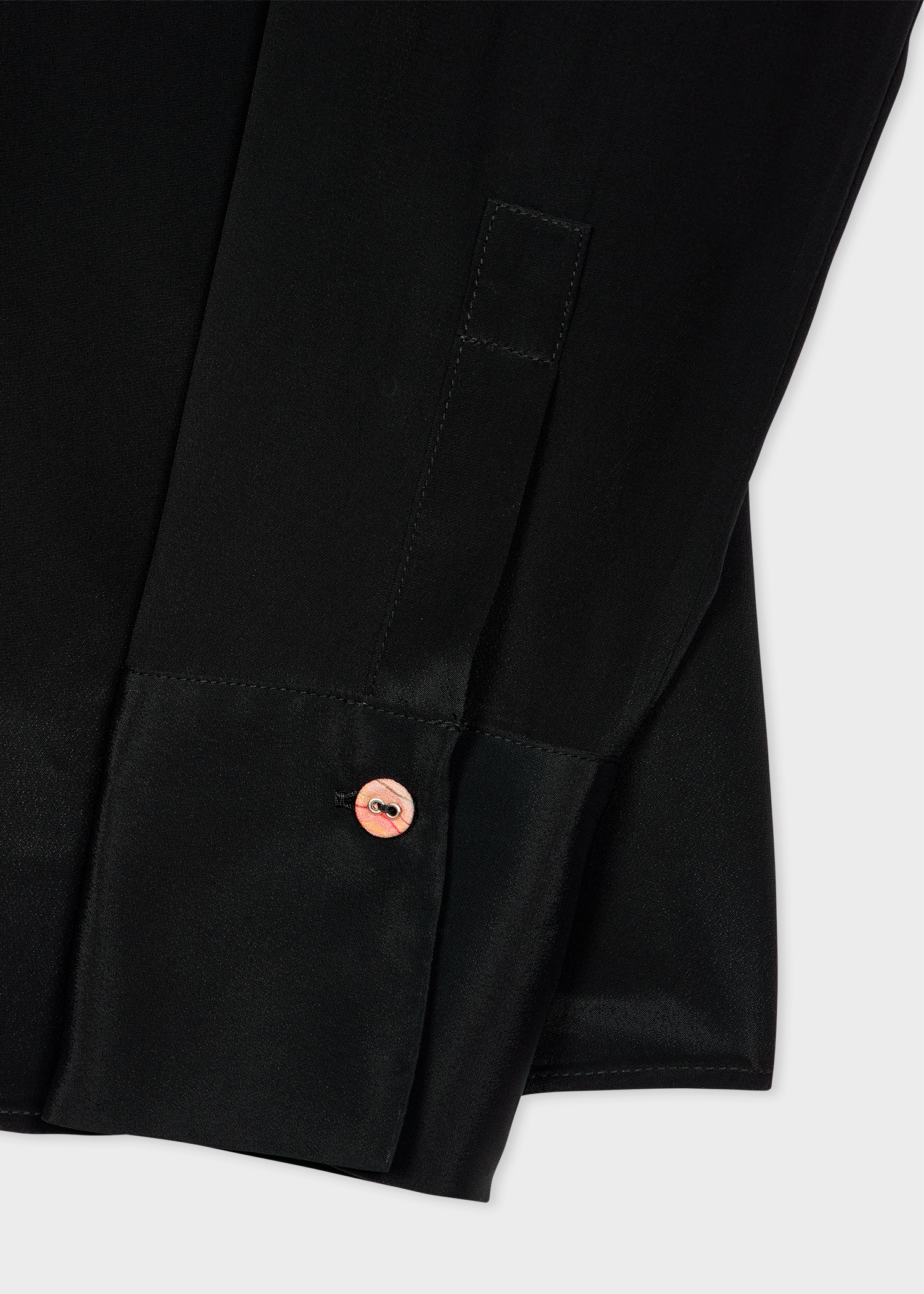 Women's Black Silk-Blend Blouse - 2