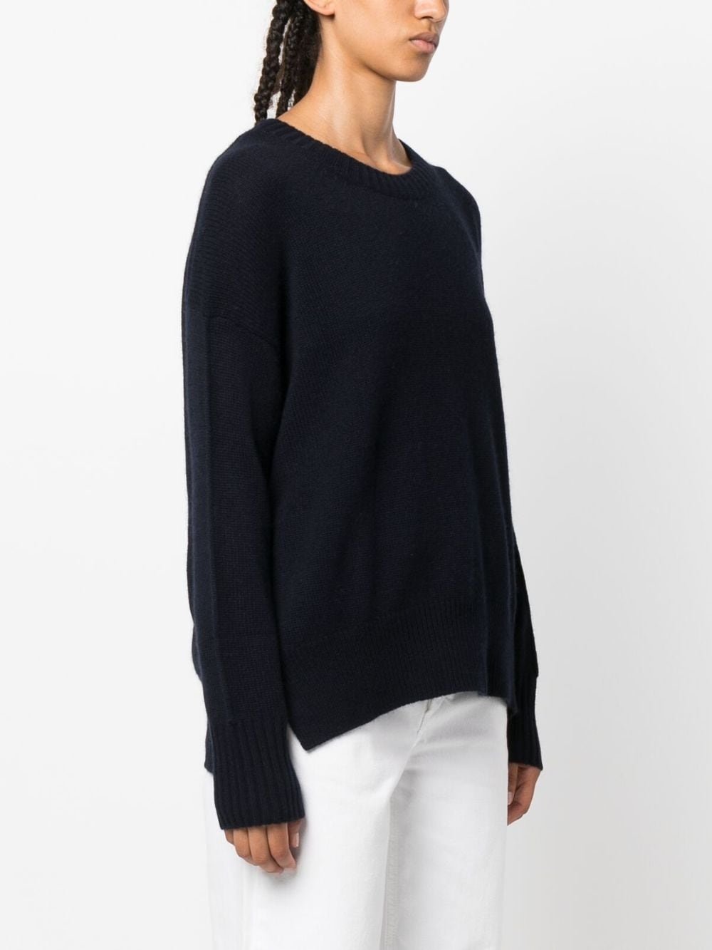 drop-shoulder ribbed jumper - 3