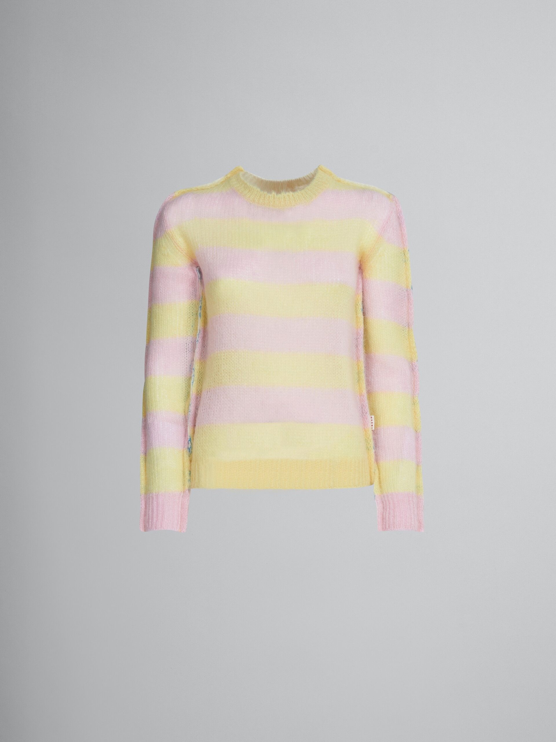 MOHAIR AND WOOL SWEATER WITH MULTICOLOUR STRIPES - 1