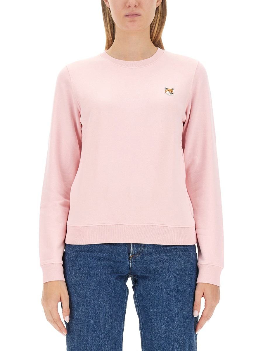 MAISON KITSUNÉ SWEATSHIRT WITH FOX PATCH - 1