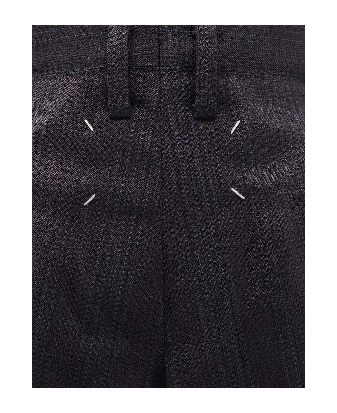 Striped Virgin Wool Shorts - 3