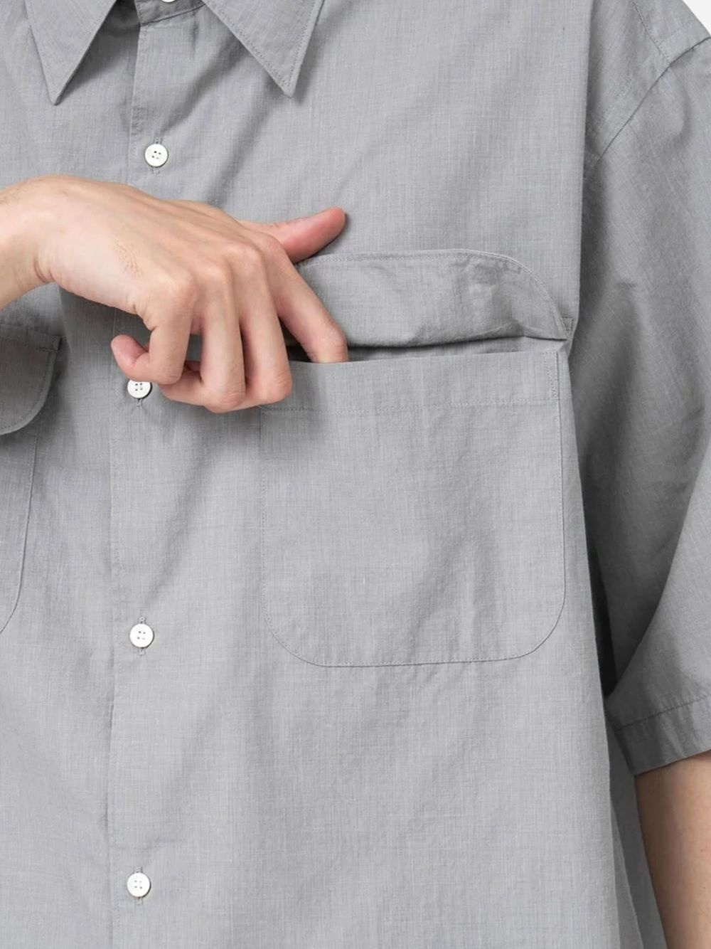 regular-collar end-on-end shirt - 5